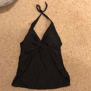 Black halter swim top